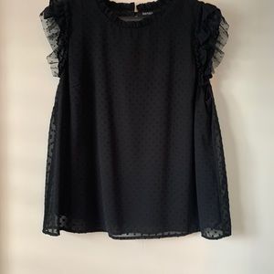 Kenzie Black circle Swiss Dot Blouse
